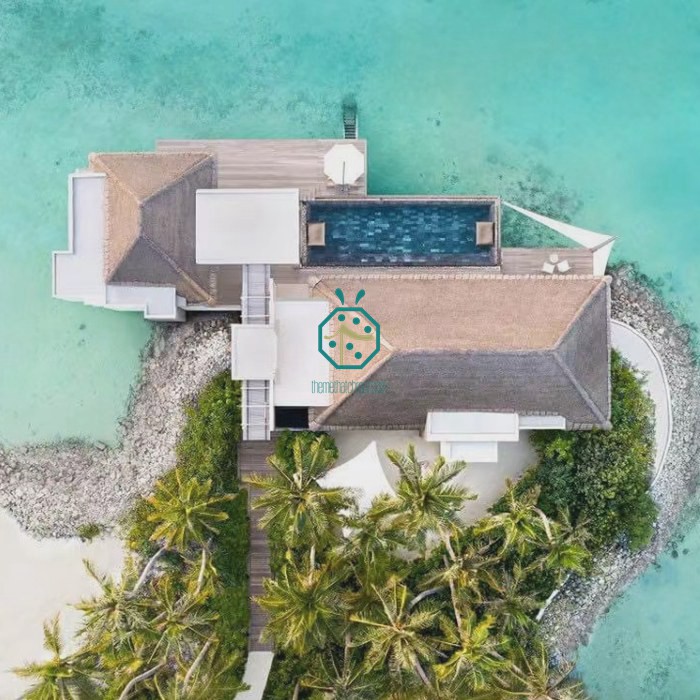 Proyectos de techado de paja Kajan artificial de Maldivas para Bungalow de piscina de playa